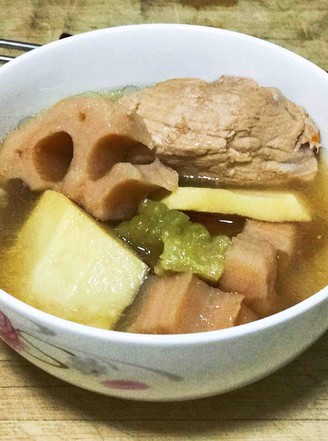 Bitter Gourd Spring Bamboo Shoots Lotus Root Pork Ribs Soup recipe