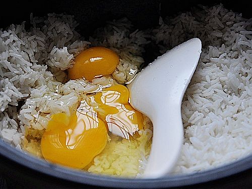 Fried Rice with Diced Beans and Egg recipe