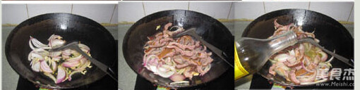 Stir-fried Braised Pork Belly with Onions recipe