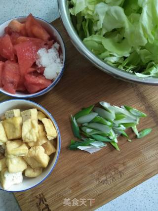 Stir-fried Cabbage with Tofu recipe