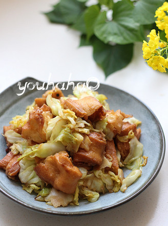 Fried Fried Dough Sticks with Cabbage recipe