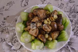 Consumption of Oil Stewed Fresh Lotus and Straw Mushrooms recipe