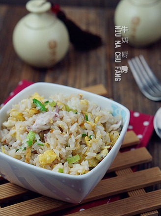 Fried Rice with Squid and Egg recipe