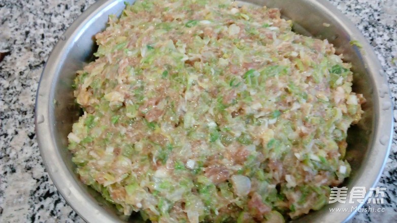 Cabbage. Celery and Pork Buns recipe