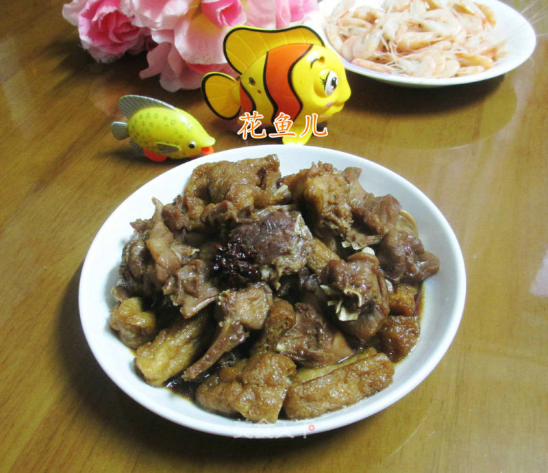 Braised Rabbit Meat with Fried Bean Strips recipe