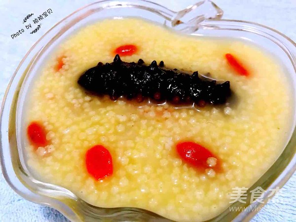 Millet Porridge with Sea Cucumber and Wolfberry recipe