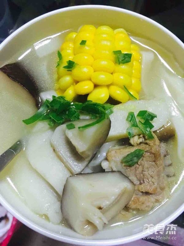 Yam and Corn Pork Ribs Soup recipe