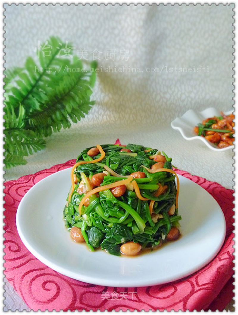 [yi Ru's Private Room Refreshing Cold Dishes] Simple and Delicious---nut Spinach Tower recipe