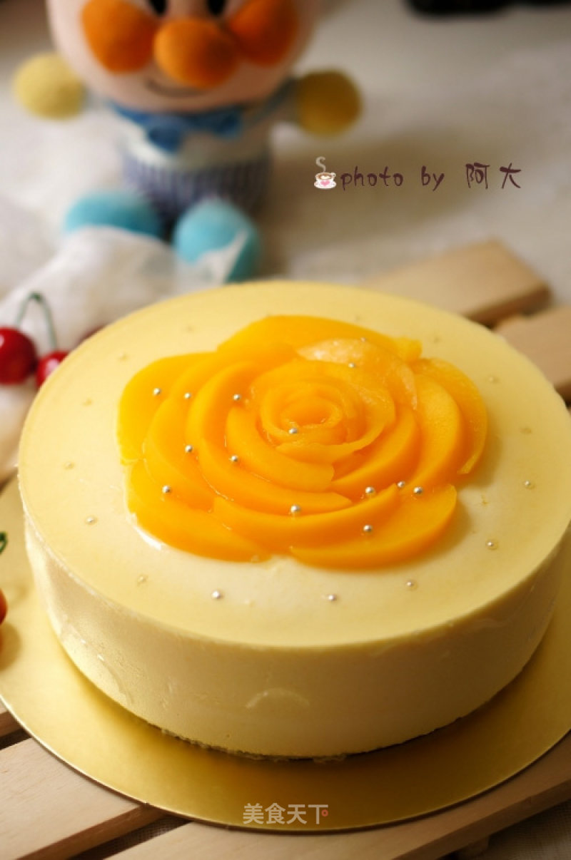 Yellow Peach Mousse Cake recipe