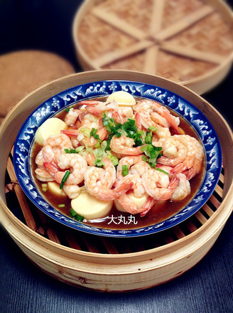 Steamed Shrimp with Japanese Tofu recipe