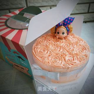 #aca Fourth Baking Contest and is Love to Eat Festival# Eight-inch Doll Birthday Cake recipe