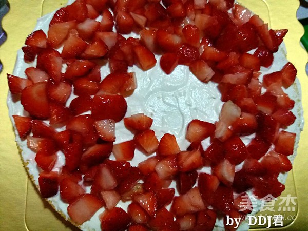 Creamy Fruit Birthday Cake recipe