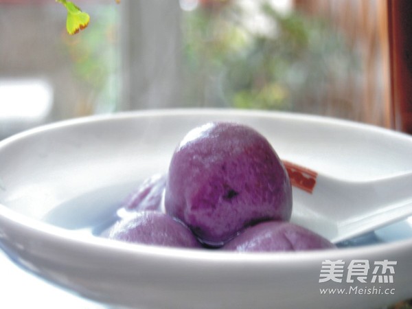 Purple Potato Bean Paste Dumpling recipe