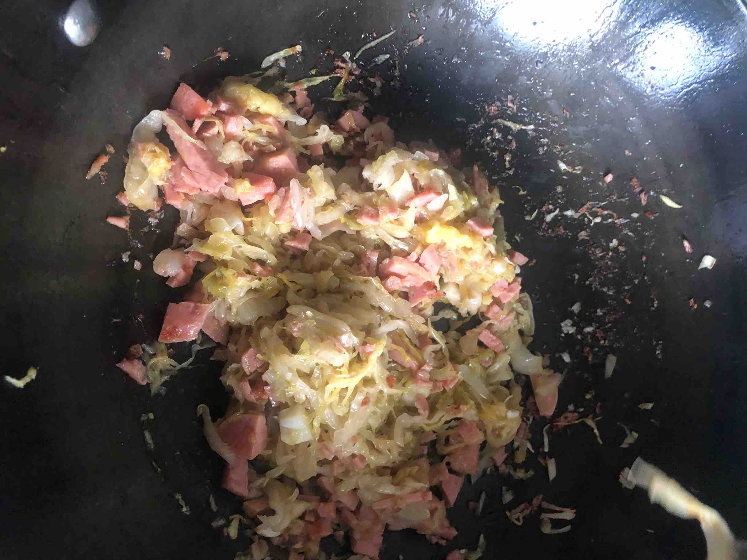 Stir-fried Diced Luncheon Meat with Sauerkraut Shreds recipe