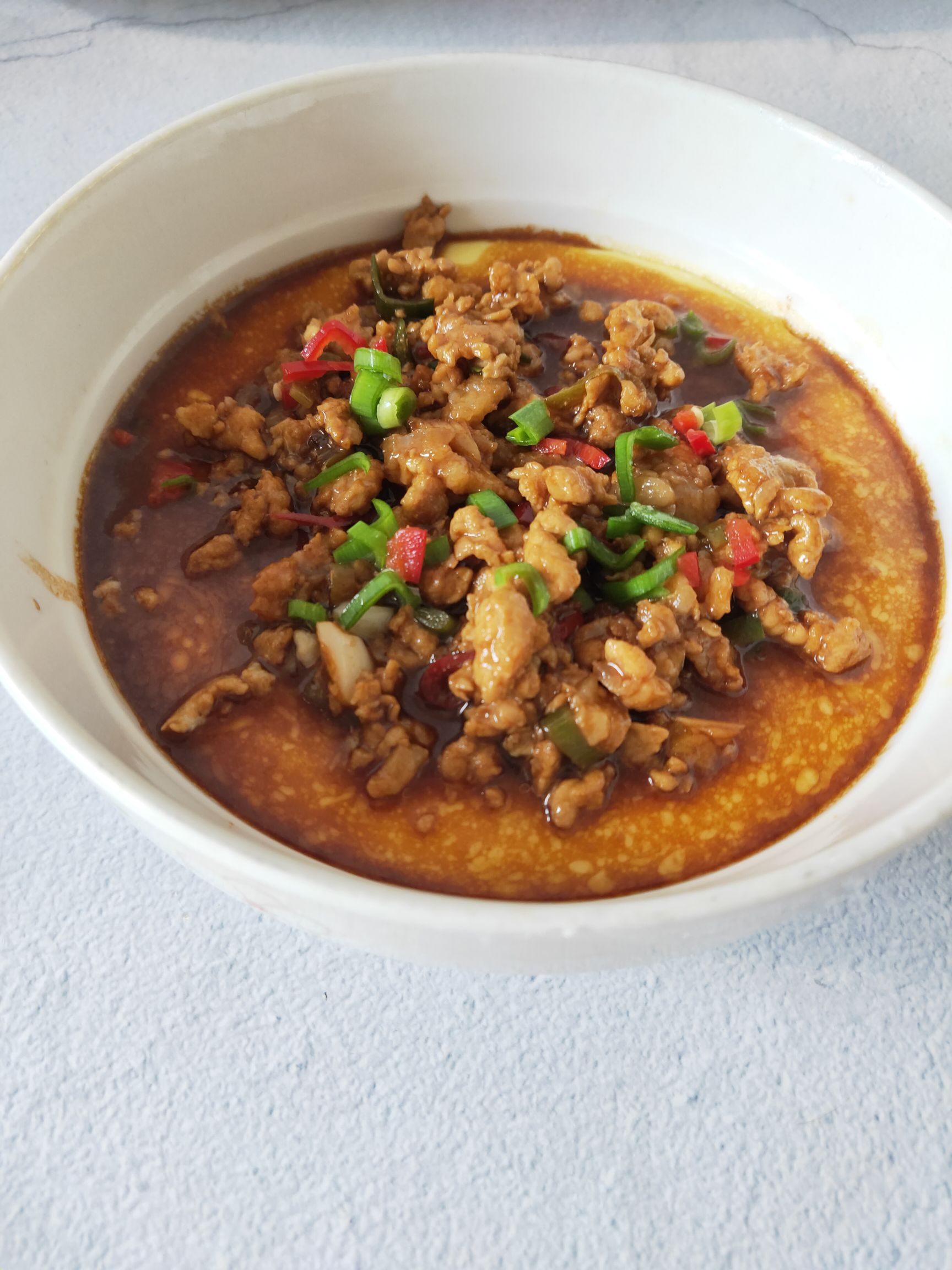 Steamed Egg with Minced Meat recipe