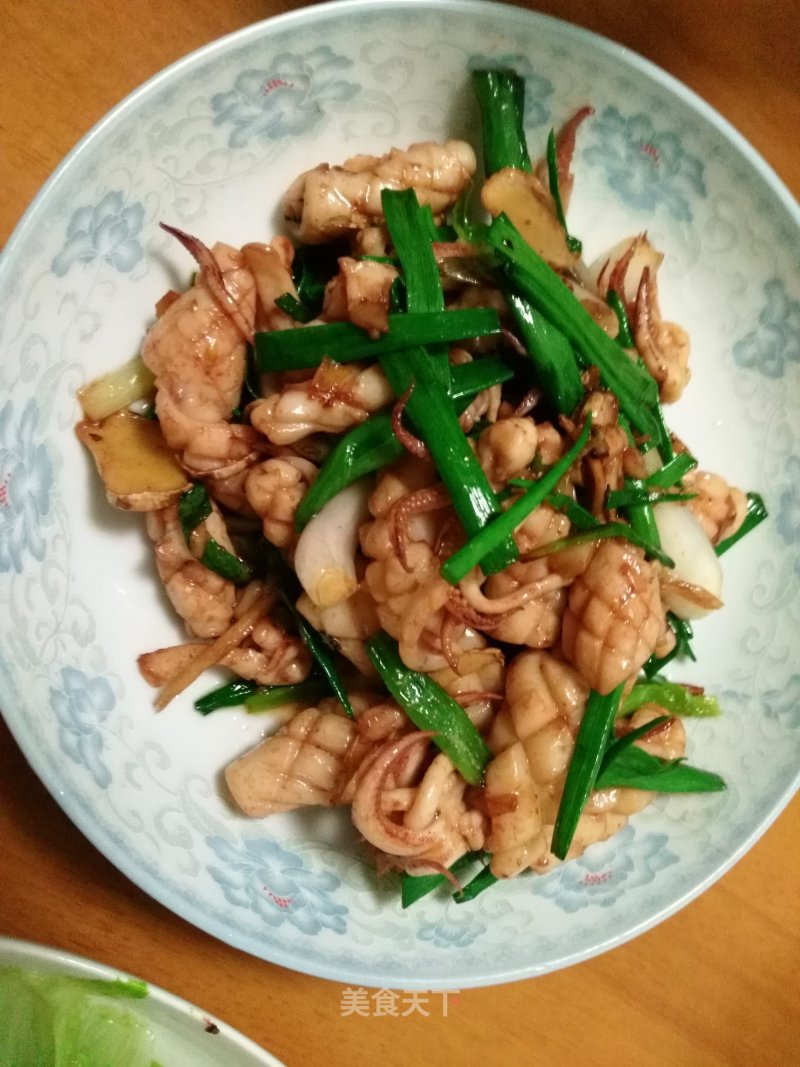 Fried Squid with Ginger Onion recipe