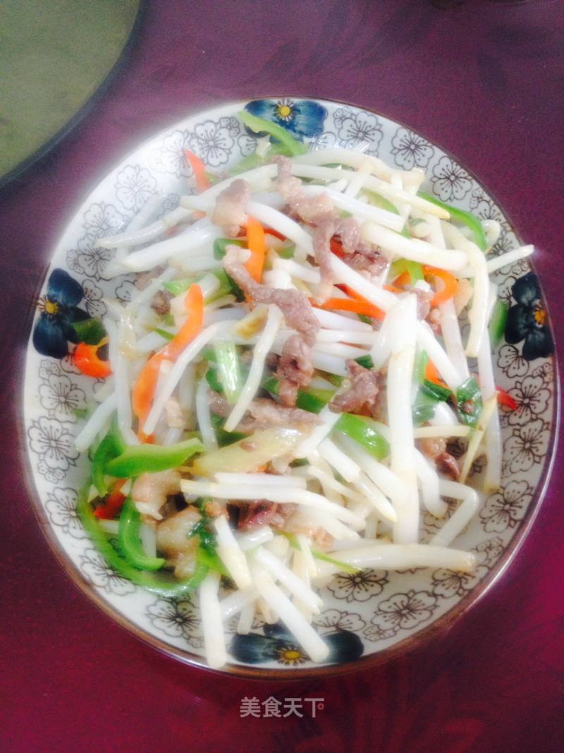 Stir-fried Silver Bar with Shredded Lamb recipe