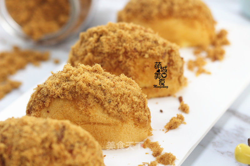 #aca Fourth Session Baking Contest# Making Erotic and Soft Pork Floss Cakes recipe