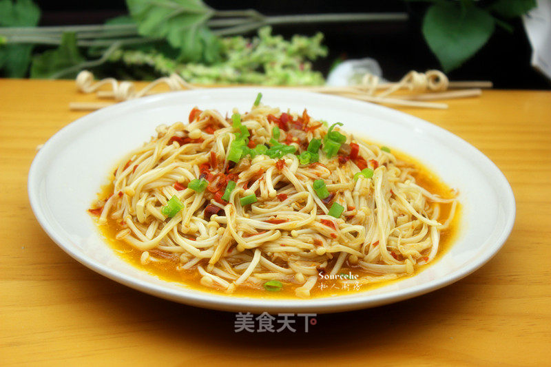 #trust之美# Stir-fried Enoki Mushroom recipe