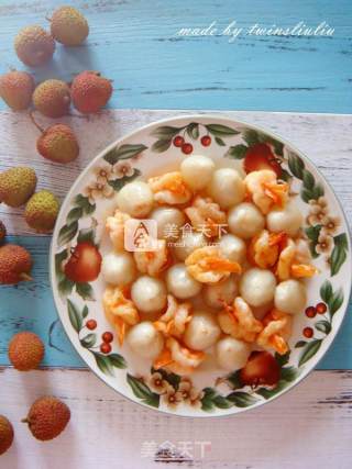 Shrimp Balls with Lychee and Anchovy recipe