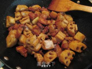 Braised Lotus Root with Pork Belly recipe