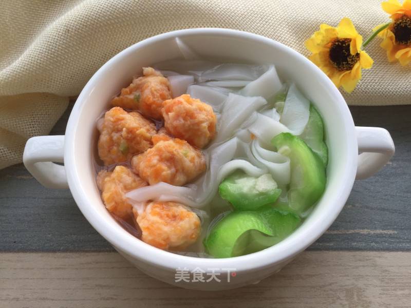 Carrot Shrimp Ball Noodle Soup recipe