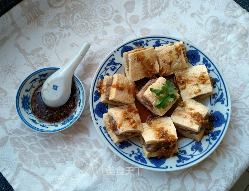 Steamed Stuffed Frozen Tofu recipe