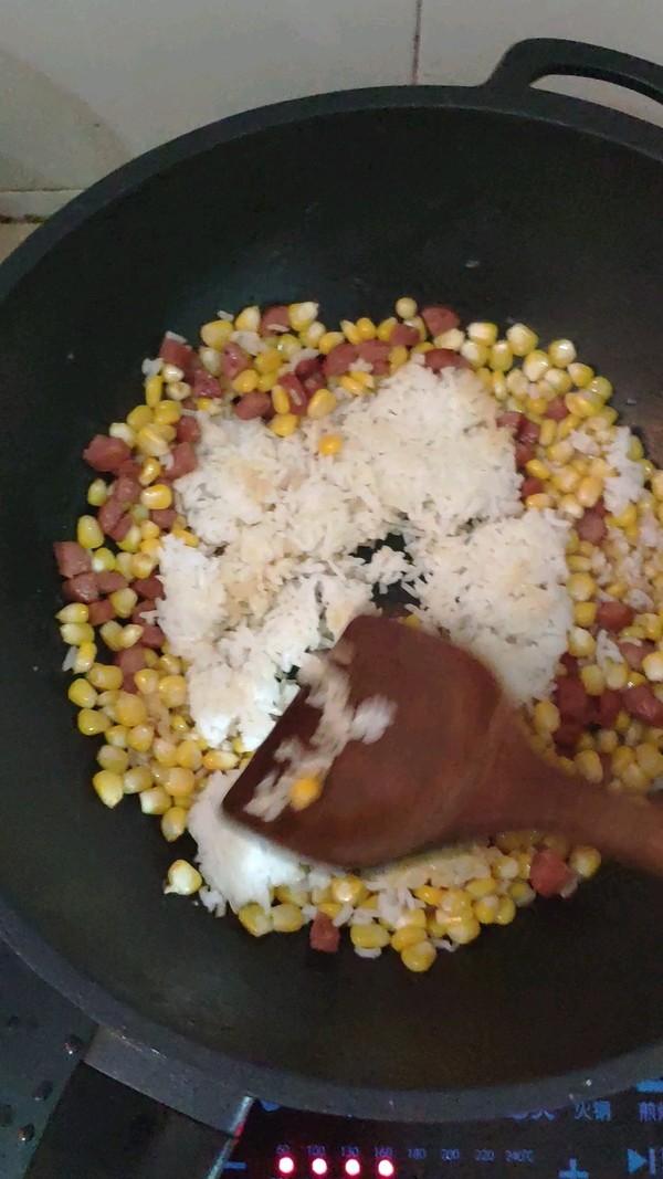 Corn Korbi Beef Sausage Fried Rice recipe