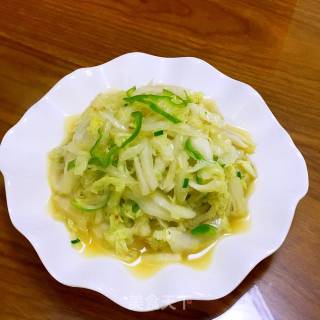 Green Pepper and Cabbage Shreds recipe