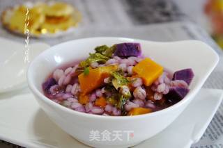 #trust之美#highland Barley Rice and Vegetable Porridge recipe