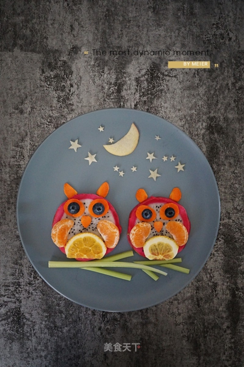 Zoo on The Table-fruit Plate Painting recipe