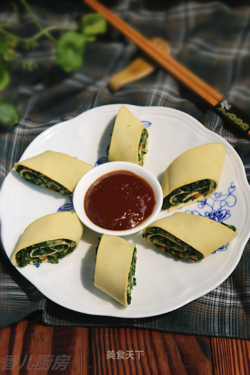 #春食野菜香#malantou Pine Nut Veal Roll recipe