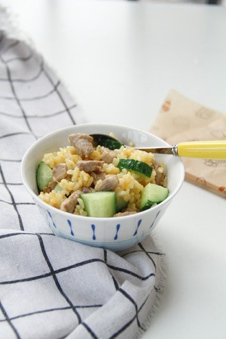 Cucumber Tenderloin and Egg Fried Rice recipe