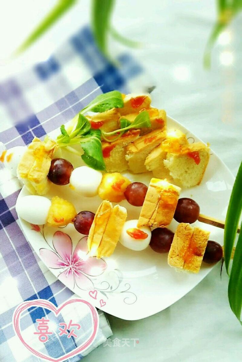 Fruit Bread Skewers recipe