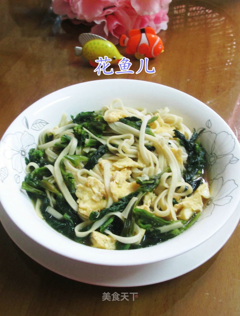 Duck Egg and Cabbage Core Dry Boiled Noodles recipe