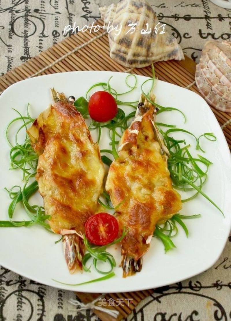 Baked Prawns with Garlic Cheese recipe