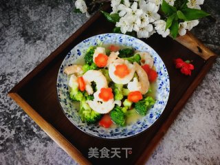 Stir-fried Shrimp with Carrots and Broccoli recipe