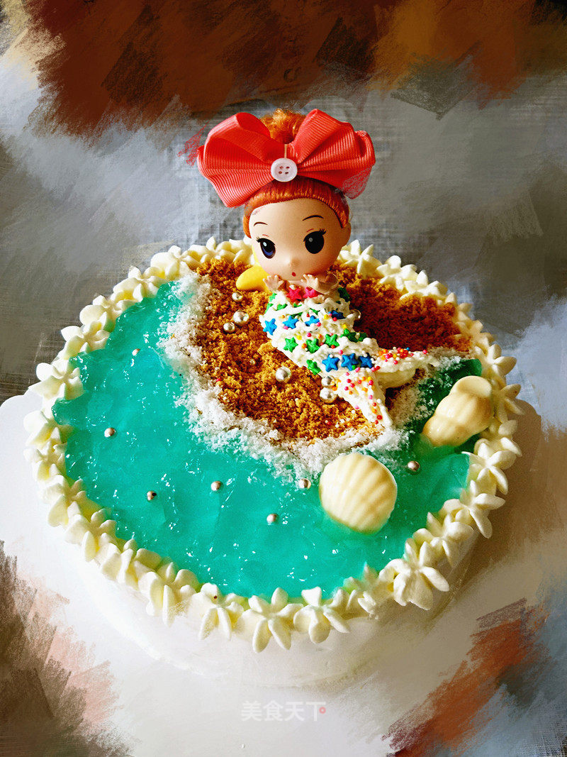 #柏翠大赛#barbie Mermaid Cake recipe