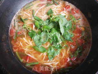 Tomato Bean Noodle Soup recipe