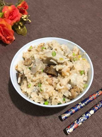 Stewed Mushroom and Taro Rice recipe