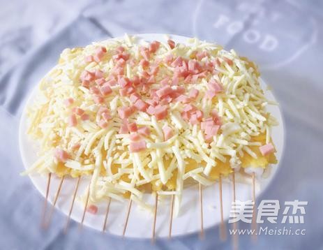 Baked Rice Cake with Mashed Potato and Cheese recipe