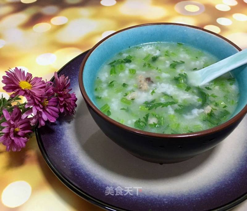 Chrysanthemum Minced Pork Porridge recipe