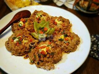 Crab Noodle Steamed Meat Omelet recipe