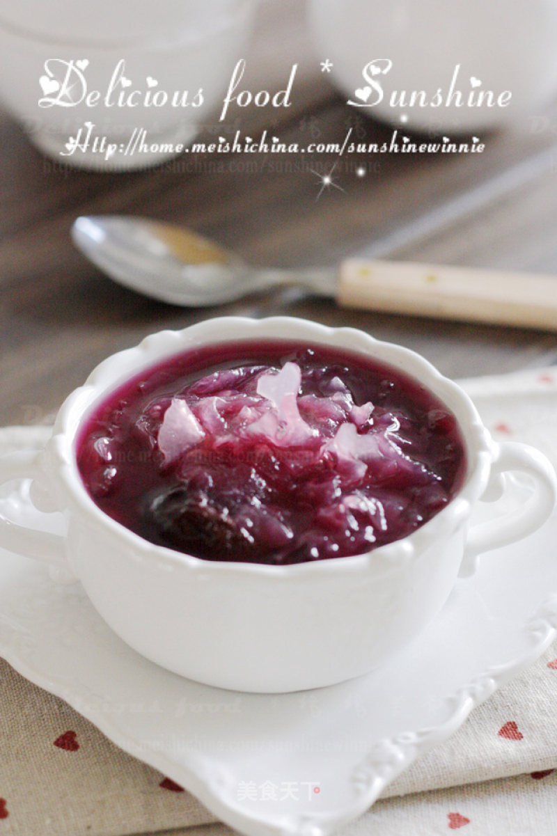 Healthy and Moisturizing Sweet Soup-purple Sweet Potato and White Fungus Soup recipe