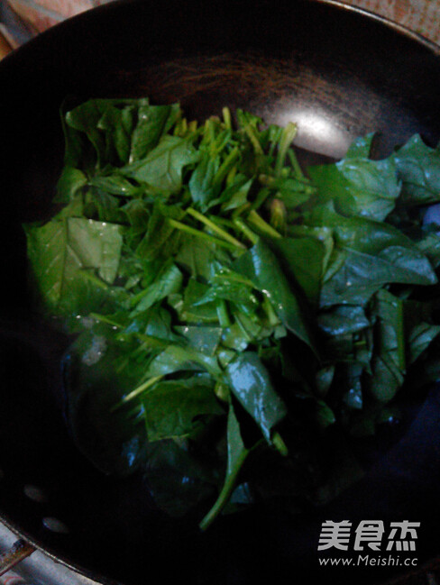 Spinach with Vermicelli recipe