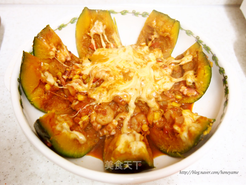Korean Cuisine) Steamed Cheese and Seafood Pumpkin recipe