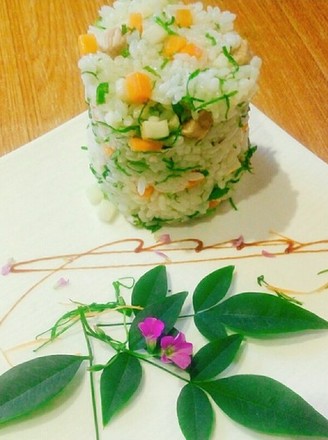 Shepherd's Purse with Spring Bamboo Shoots and Lean Pork Fried Rice recipe