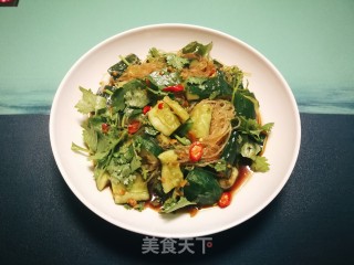 Cucumber and Coriander Mixed with Vermicelli recipe