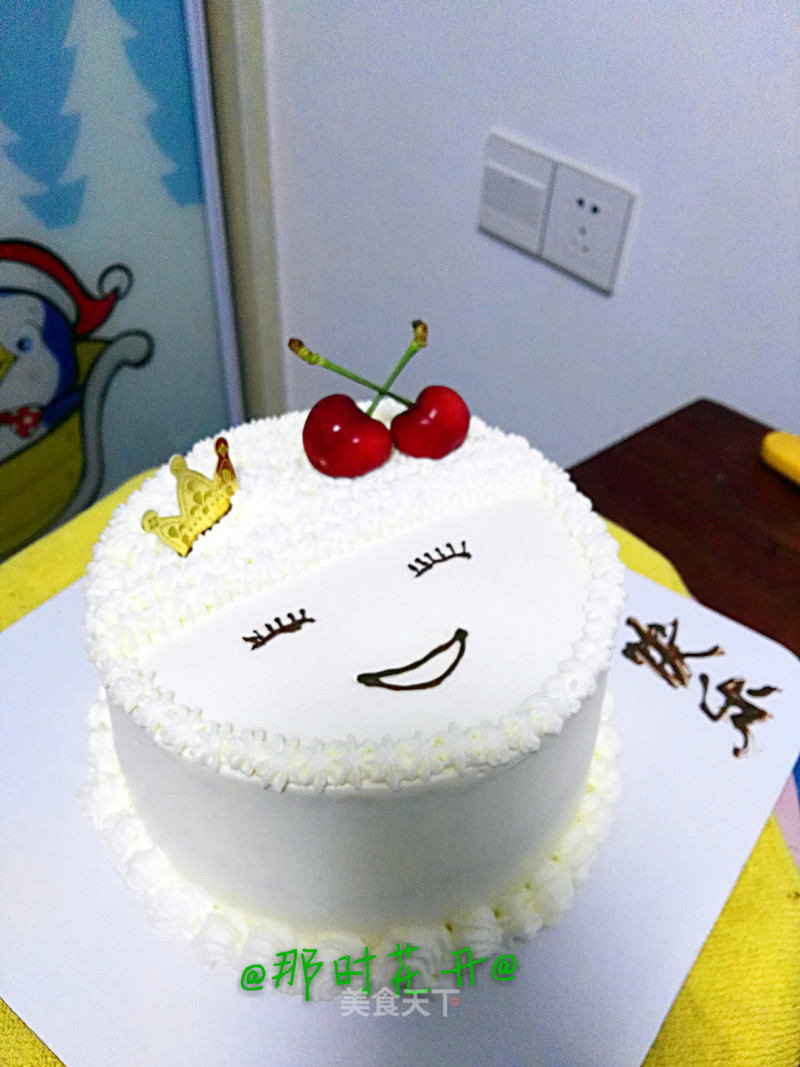 #柏翠大赛#smiley Birthday Cake