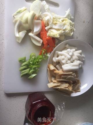 Stir-fried Rice Cake with Spicy Sauce recipe